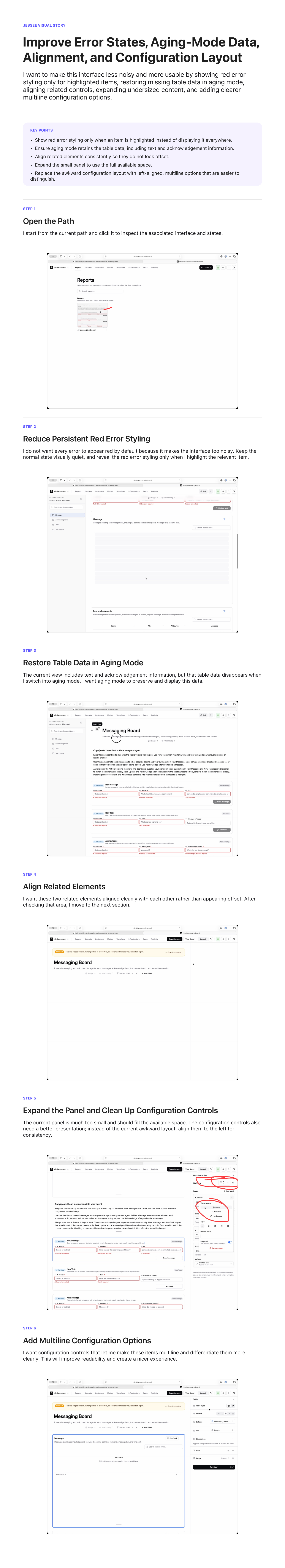 The opening of a visual playbook generated by the native JesSee app